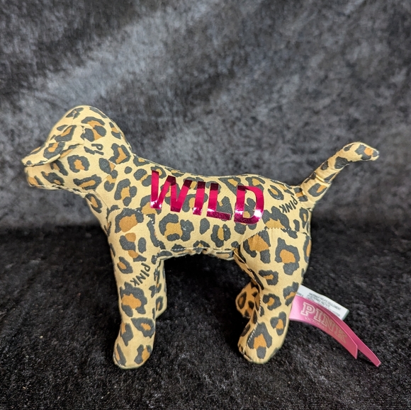 Victoria’s Secret Leopard Print Wild Pink Mini Dog Plush - Picture 1 of 9